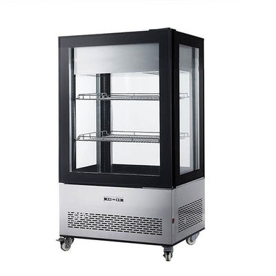 Vier het Zij Rechte de Diepvriezer van de Glasdeur 350L Geventileerde Koelen R404a