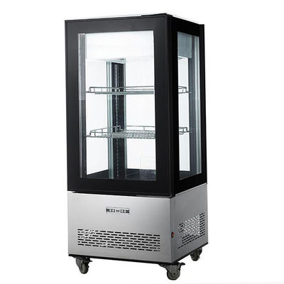 550L rechte Koelere Zijglas Gekoelde Vitrine Vier van de Glasdeur