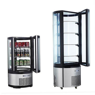 Countertop die de Gekoelde koeler van de het glasdeur van de CakeVitrine 100L commerciële roteren