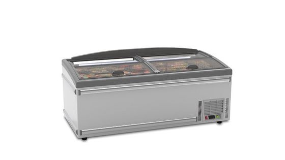 R290/R404A de Diepvriezer van de supermarktborst het Glijden Glasdeuren het Statische Koelen 600L