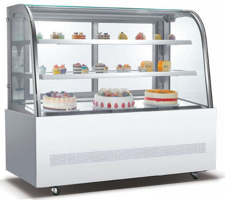 De gebogen van de de Vertoningscake van de Glascake Opslag van de de Vitrine Geventileerde Koelbakkerij