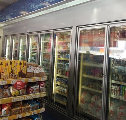 Middelgrote Lage Temperatuur Commerciële Gang in Koelere Diepvriezer met Glasdeuren 3/4/5/6/7/8/9/10 Deuren