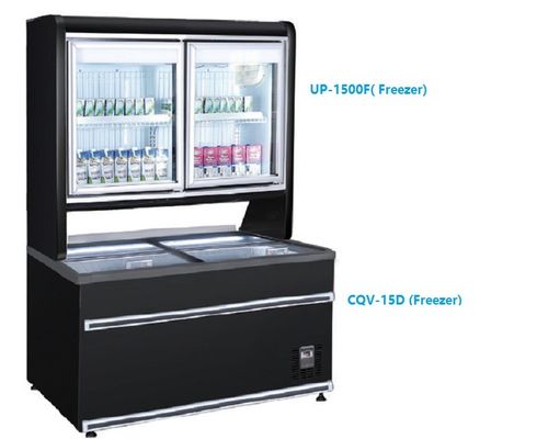van de de Ijskastdiepvriezer van 1200L R290 de Commerciële Supermarkt van de het Glasdeur van Combo