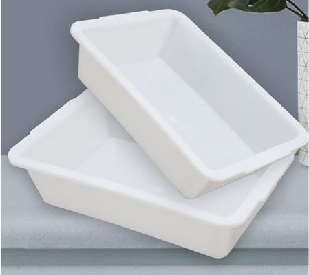 Rectangular Plastic White Lidless Storage Box Supermarkt Keuken IJstok