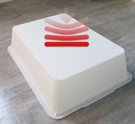 Rectangular Plastic White Lidless Storage Box Supermarkt Keuken IJstok