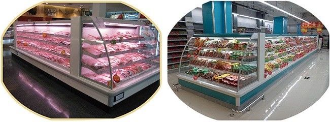 De semi-Verticaal van de de CakeVitrine van het Grab&amp;Gogeval multidecks voor het dessert van de pasteicake
