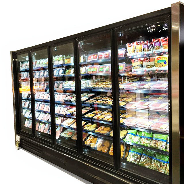 5 de Deur Koelere Merchandiser van het deur Rechte Glas Met alle accomodatie voor de Zuivel Plantaardige Vruchten van de Vleesopbrengst