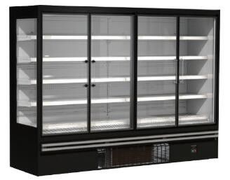 De stop in Rechte van de Glasdeur Koelere 2/3/4 de deuren voor Supermarktgemak slaat R290 op