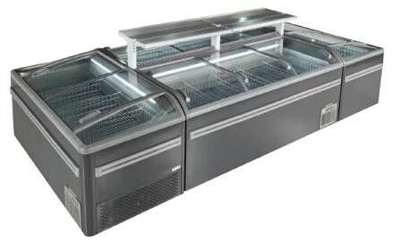 Van de het glasdeur van het supermarktglas Hoogste Glijdende het Eilanddiepvriezer R404a R290 490L 610L