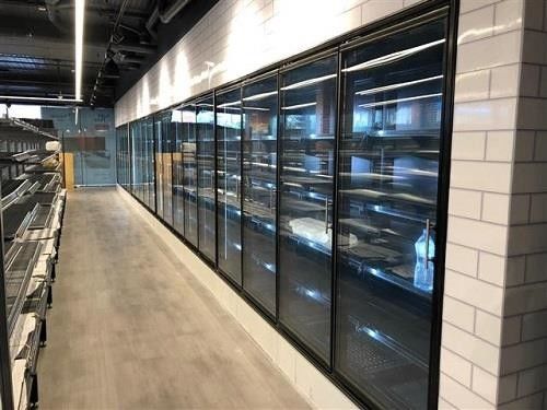 Slimline Type die de Deur Zwarte Roestvrij bevinden zich van het Diepvriezerglas