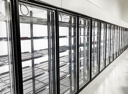 Middelgrote het Glasdeur van de Temperatuurdiepvriezer voor Gang in de Koelere Koude Zaal van de Bierhol Gekoelde Vertoning