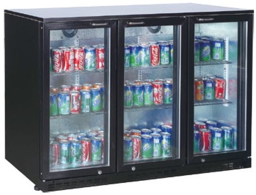 3 de Achterbar van de glasdeur onder Tegenijskast met Scharnierende Schommelingsdeur